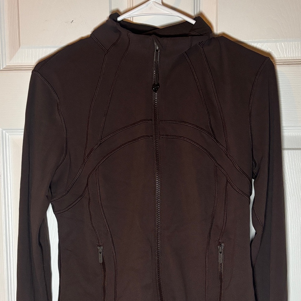 lululemon athletica Cropped Define Jacket Size 10 Espresso